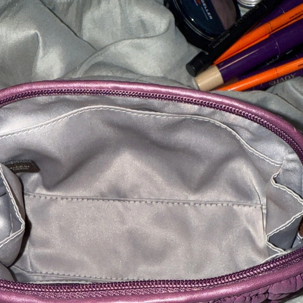 Coach Purple Quilted Cosmetic Bag - Picture 5 of 7